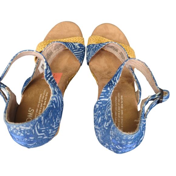 Toms Clarissa Wrapped Wedge Sandals 10007823 Espadrille Heel‎ Strap Women's 8.5 - Picture 5 of 8